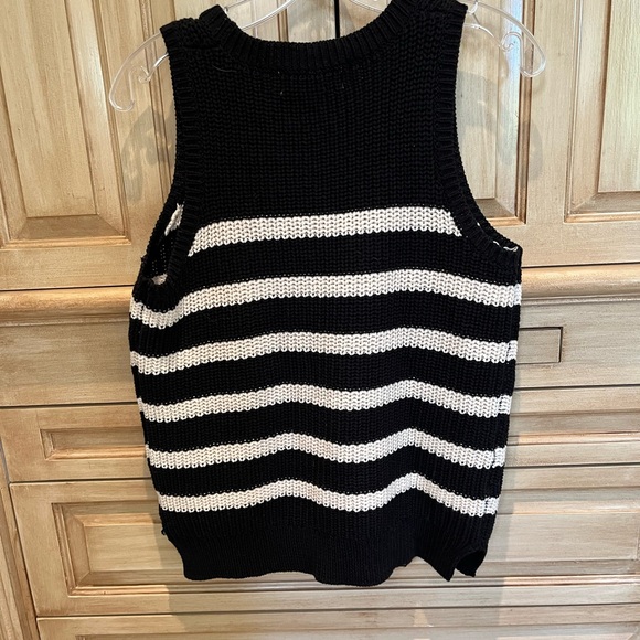 John + Jenn Ada Black & tan Stripe Sweater sizeS - Picture 2 of 4